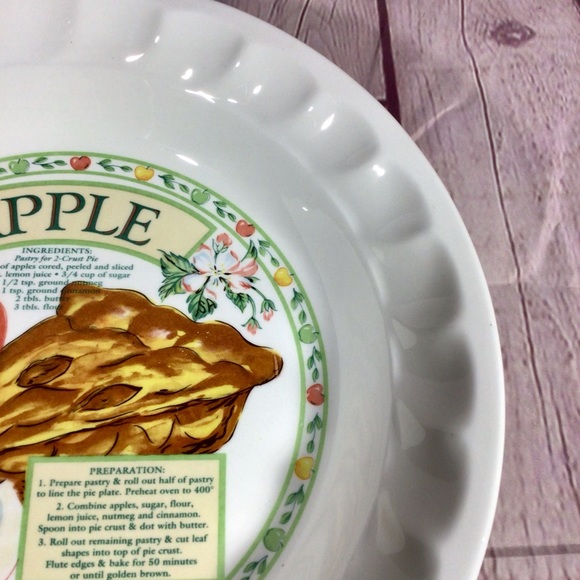 Vintage Himark Korea The Golden Pie Collection 10 1/2” Ceramic Apple Pie Plate - Picture 4 of 7
